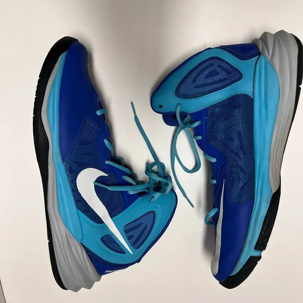 Nike Prime Hype DF Mid Game Royal Blue Lagoon White Men’s 10.5 Y2K Streetwear